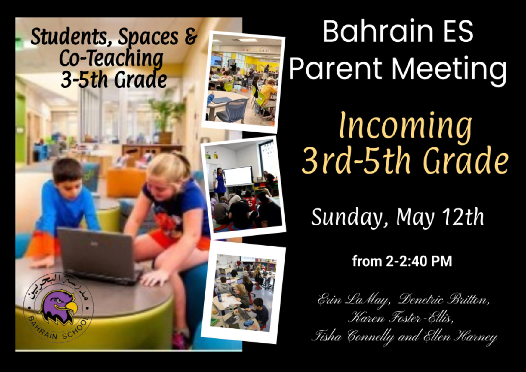 Parent Meeting Sunday May 12 
